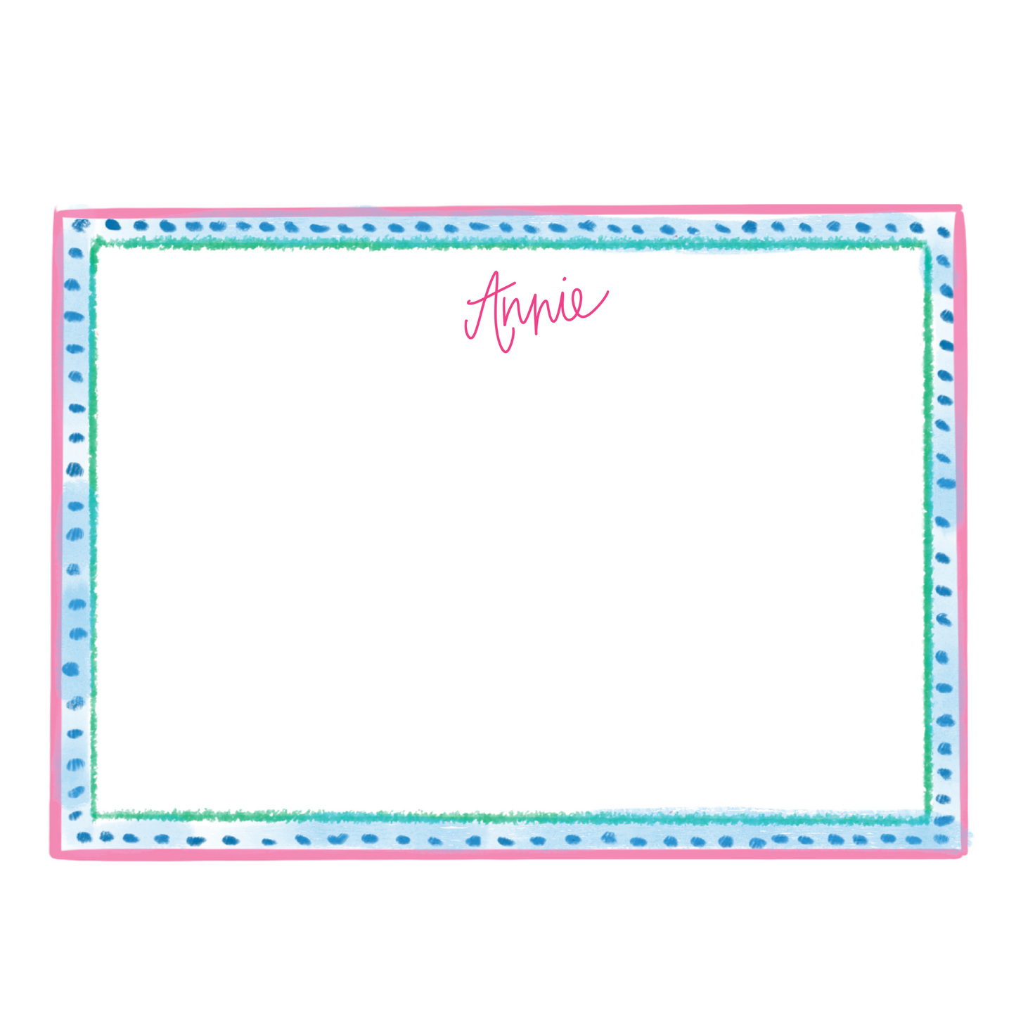 Whimsical Stationery - Blue and Pink