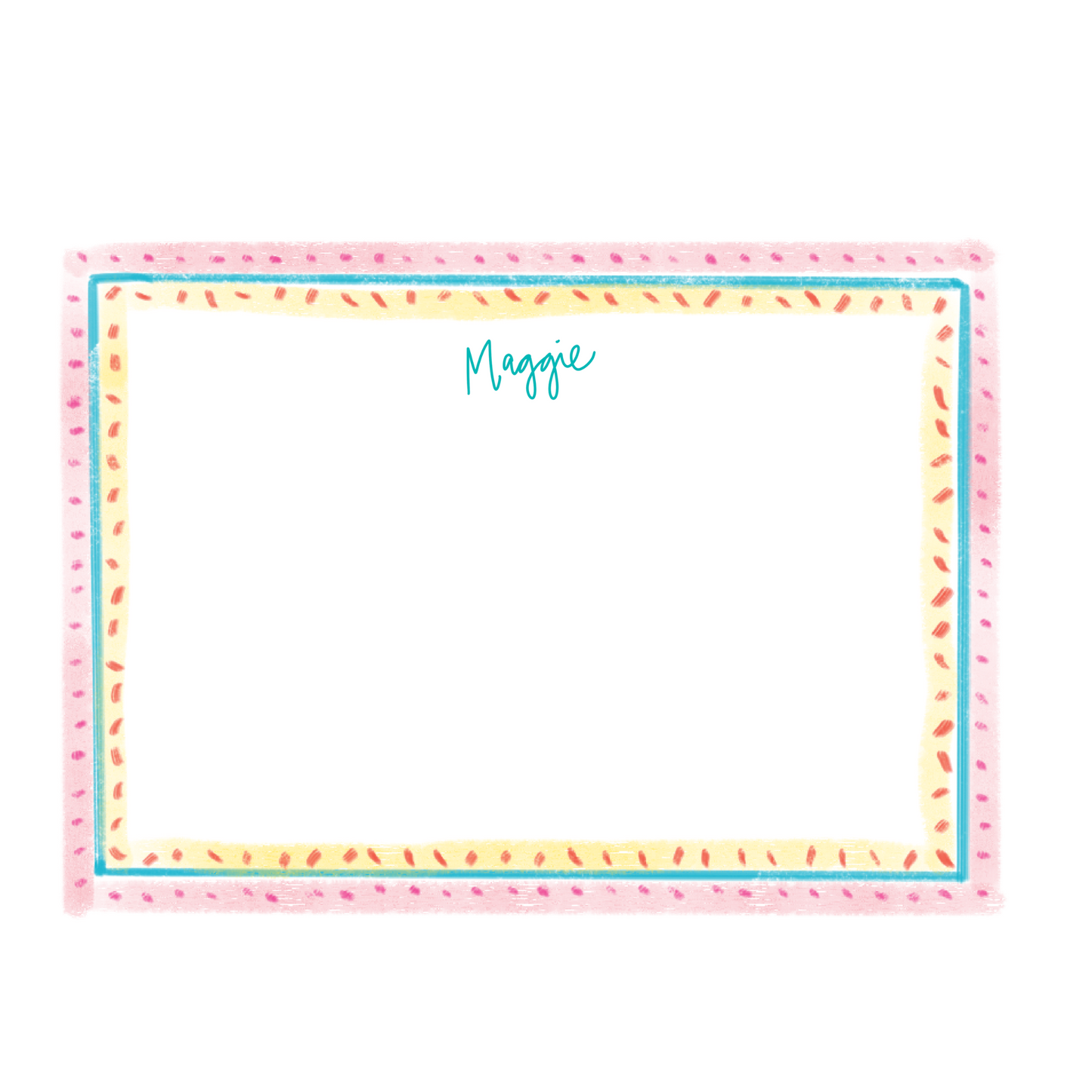 Whimsical Stationery - Pink and Yellow