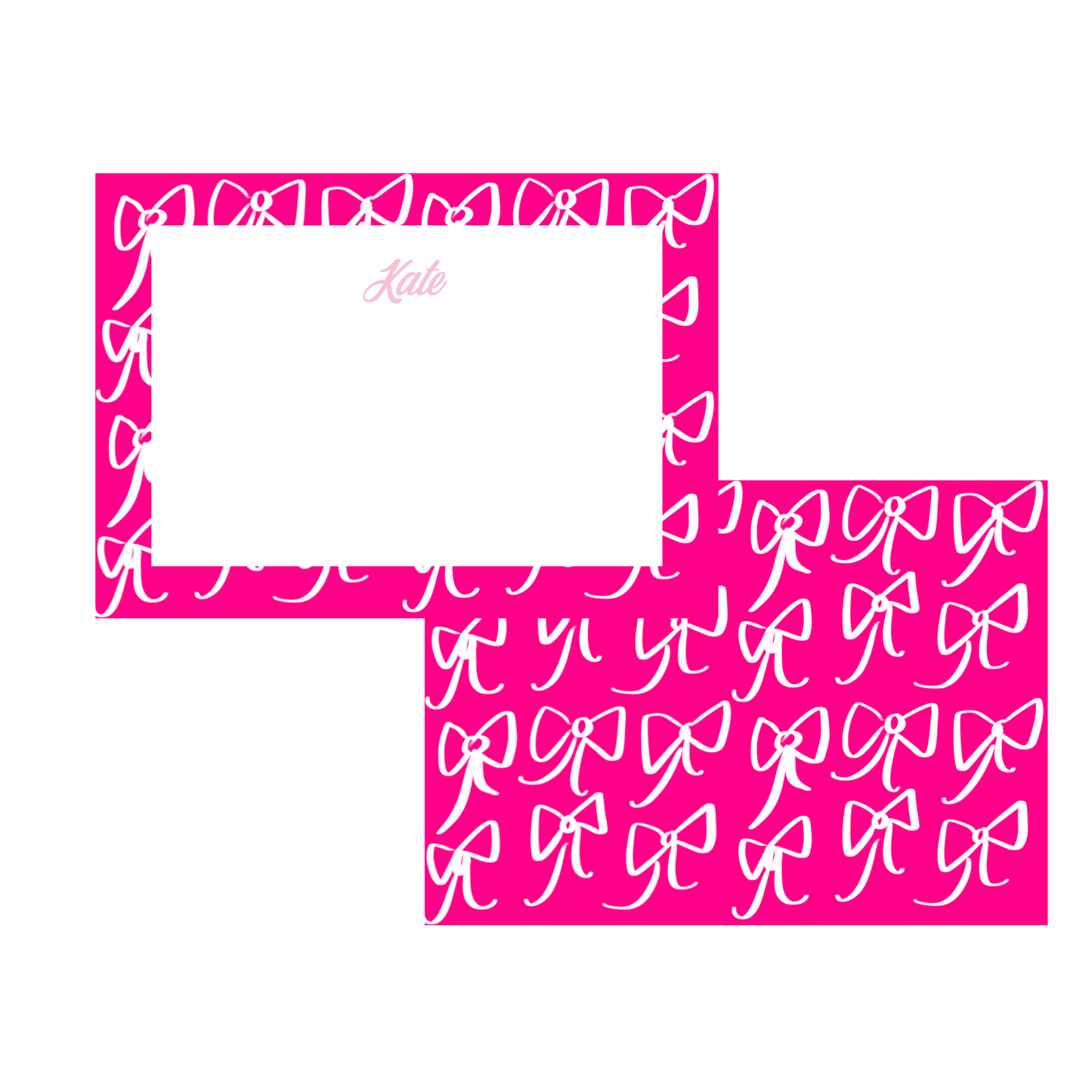 Pink Bows Stationery