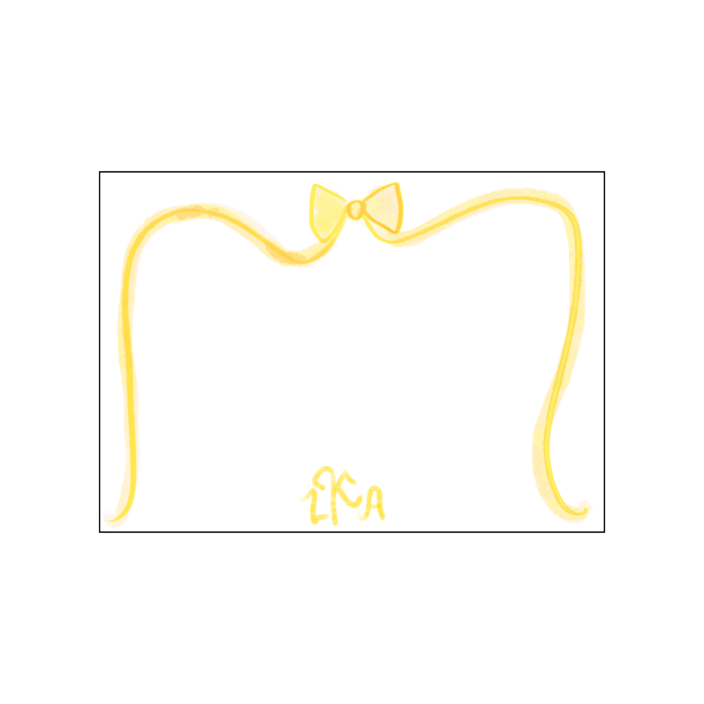 Watercolor Bow Stationery in Yellow