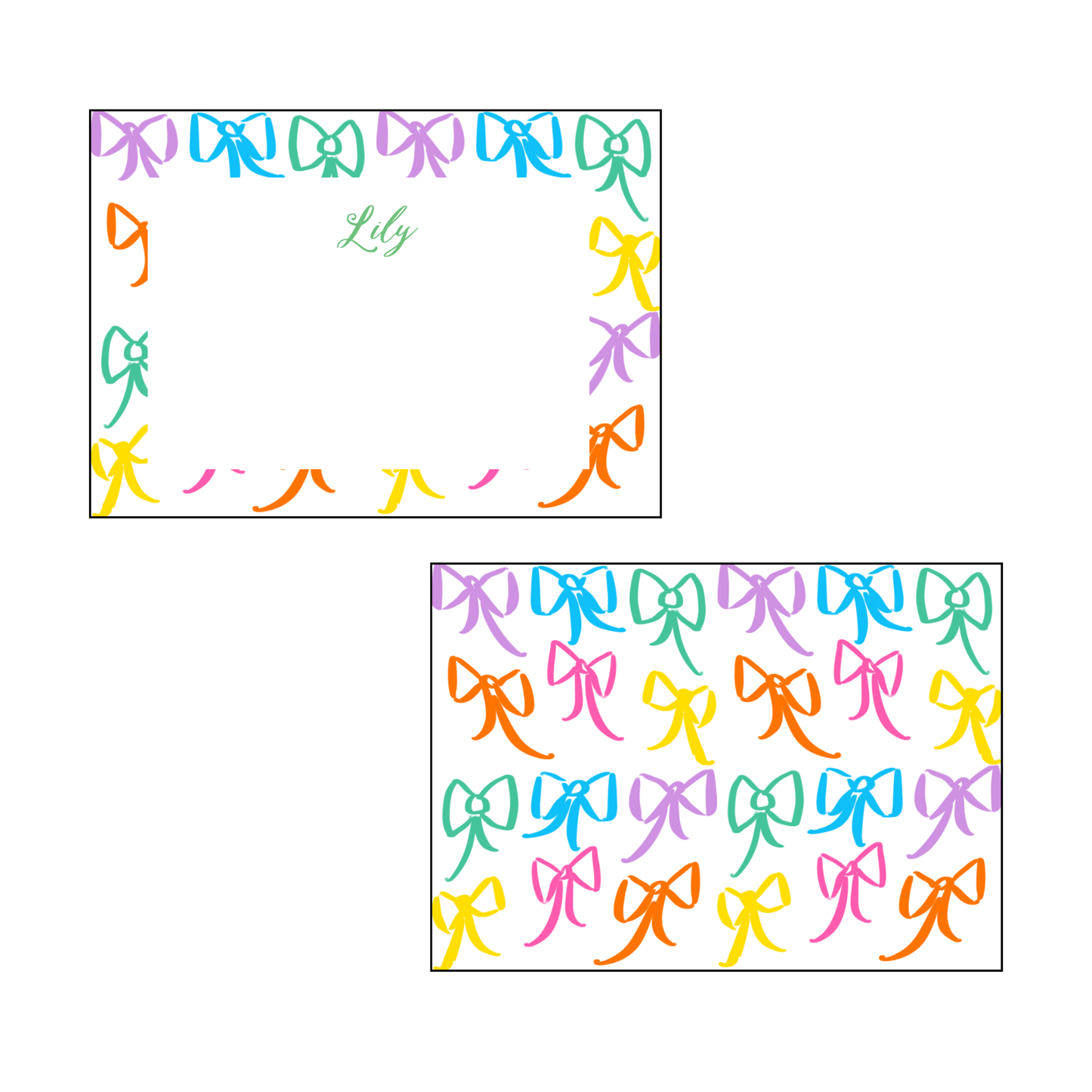 MINI SET Colorful Bow Stationery