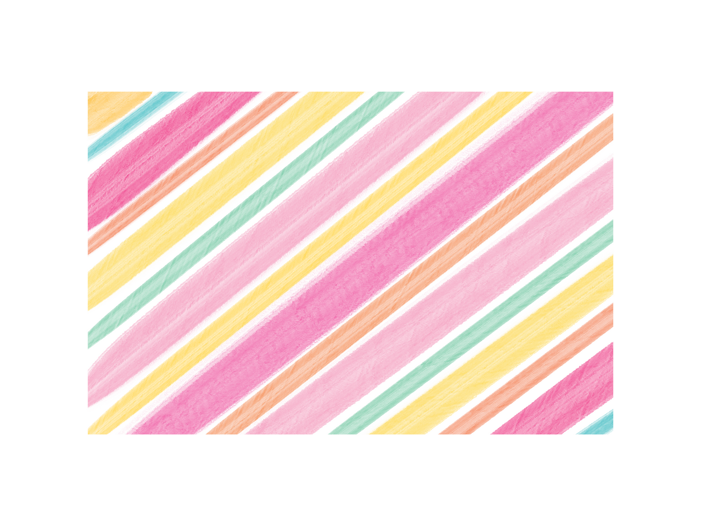 Striped Disposable Placemat Pad - Pink