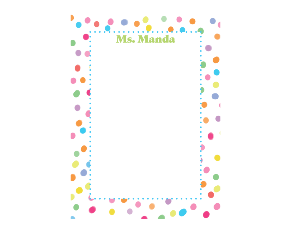 Colorful Polka Dots - 5x7 Notepad