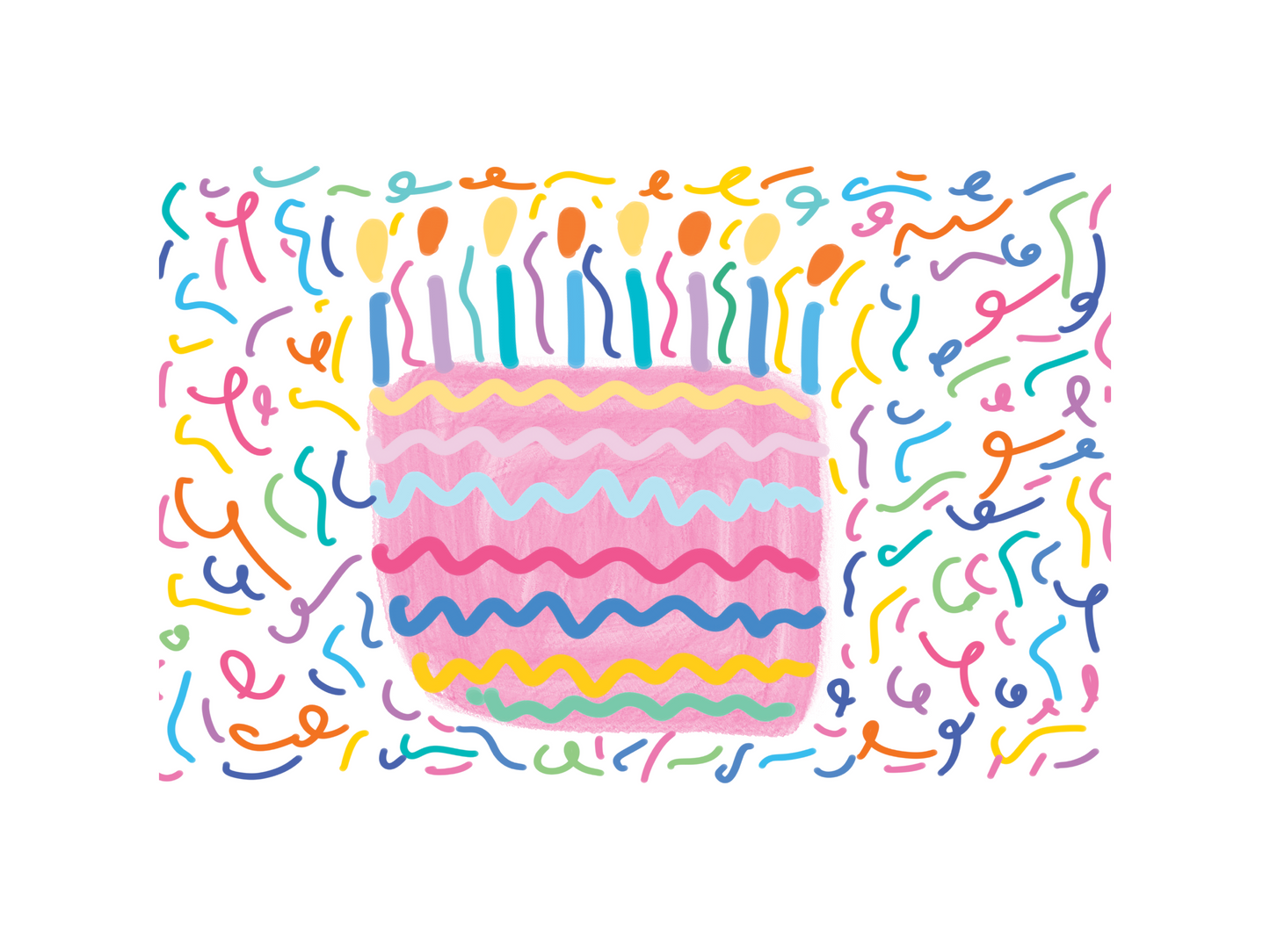 Disposable Placemat Pad - Confetti and Cake