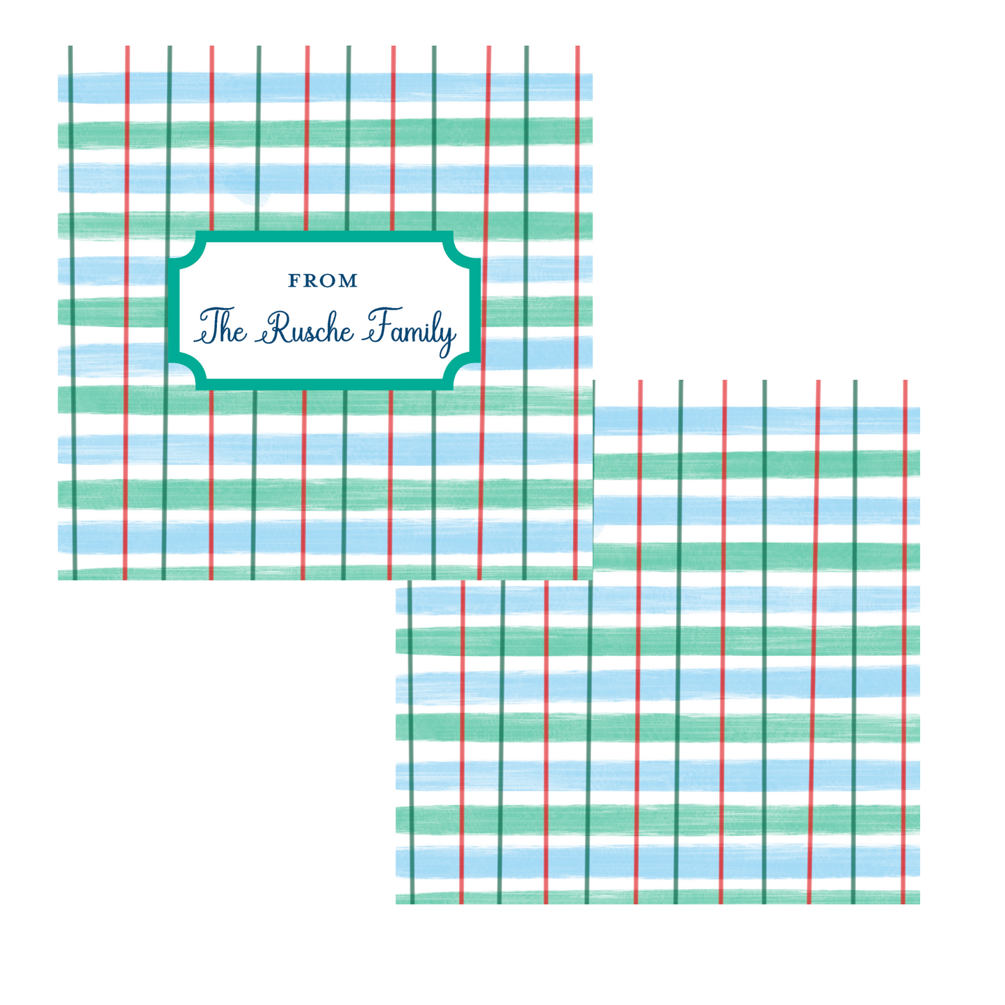 Gift Tags - Blue, Green, and Red Plaid