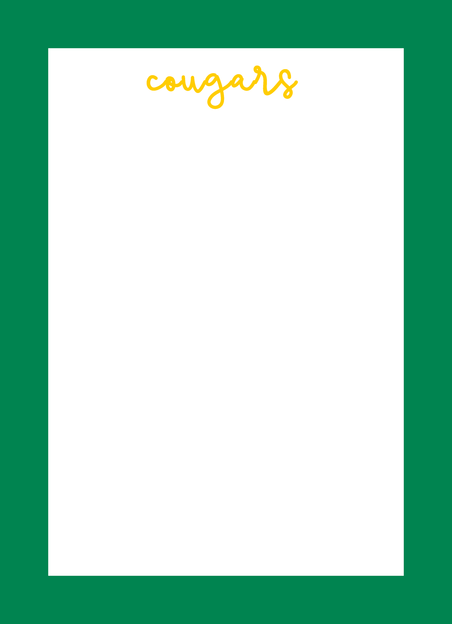 School - Mascot Notepad 2 - 5x7
