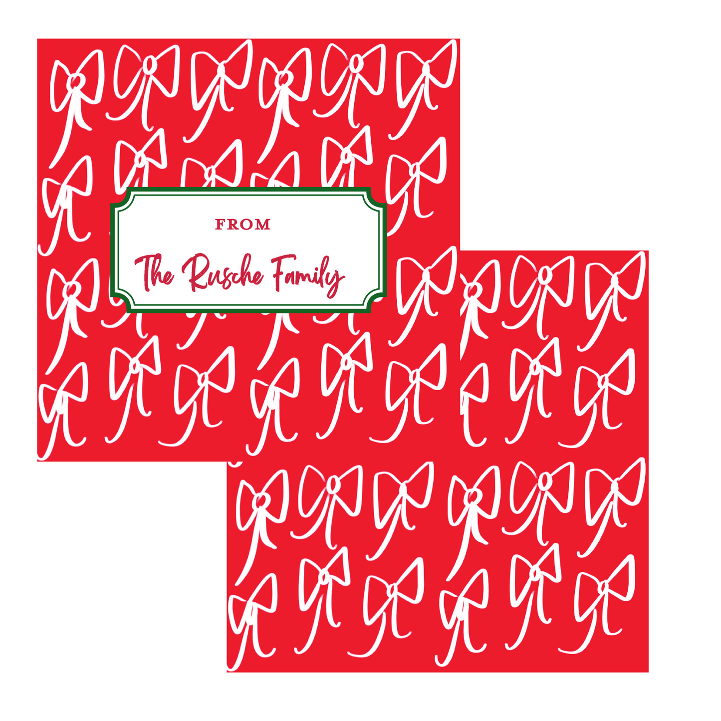 Gift Tags - Red Bows