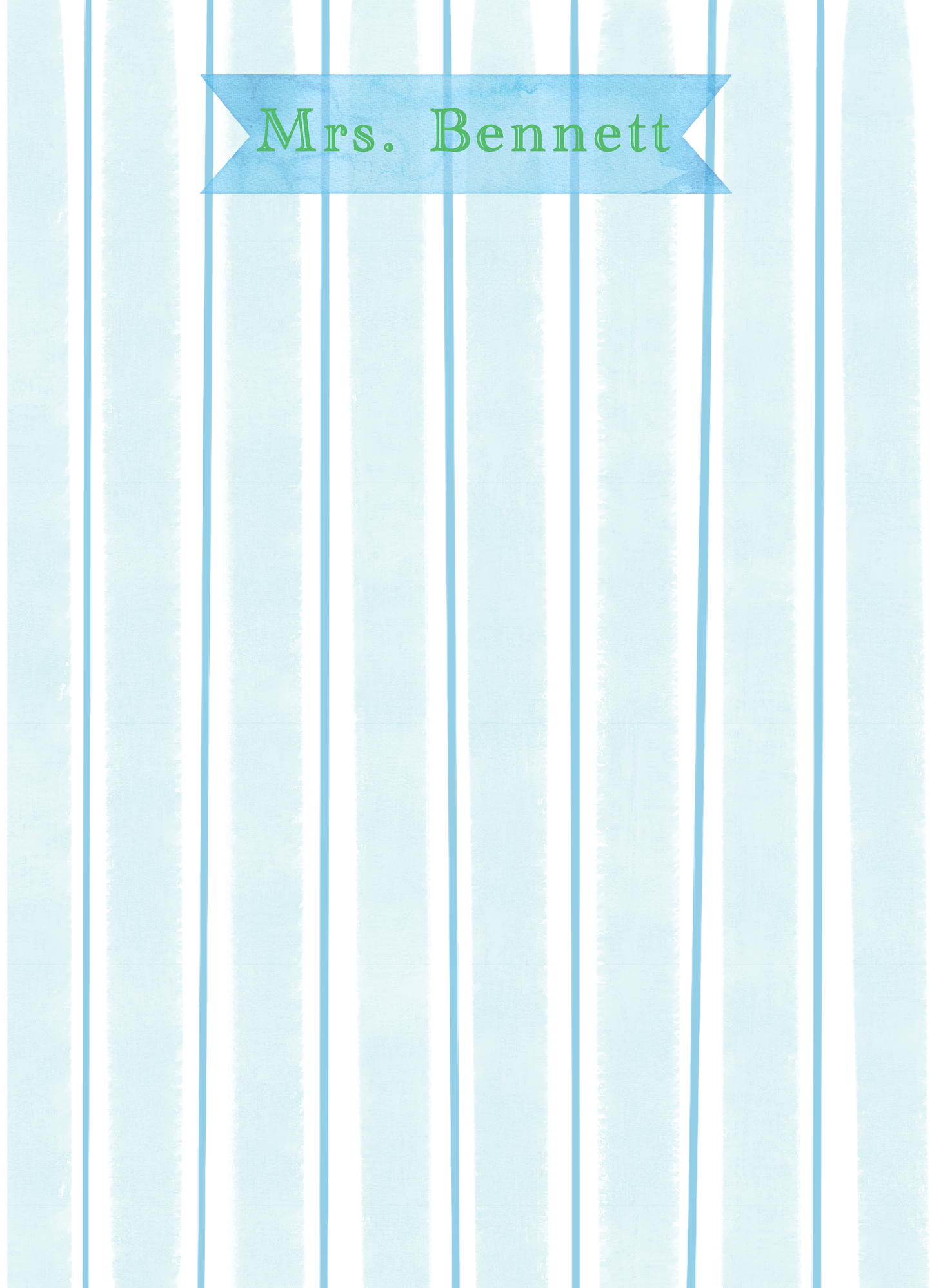 Stripes and Banner Notepad