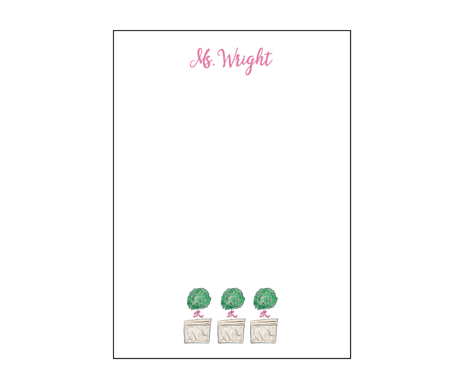 Topiary Notepad - 5x7 Notepad