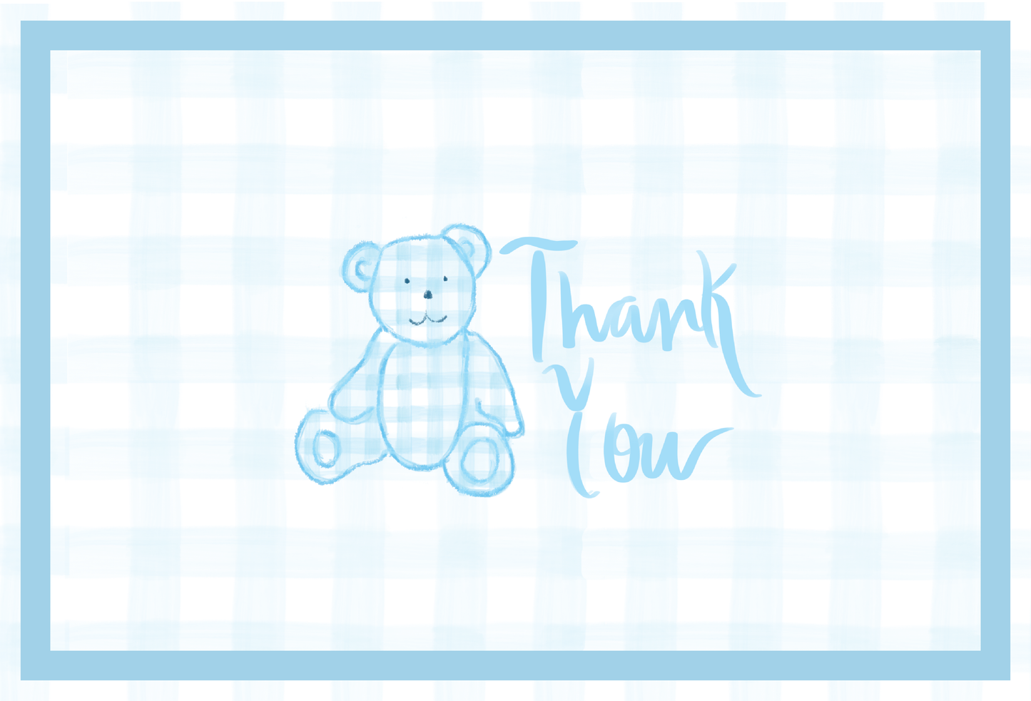 Gingham Teddy Bear - 1
