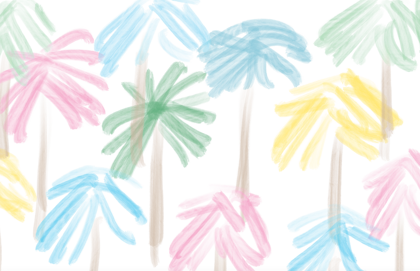 Disposable Placemat Pad - Colorful Palm Trees