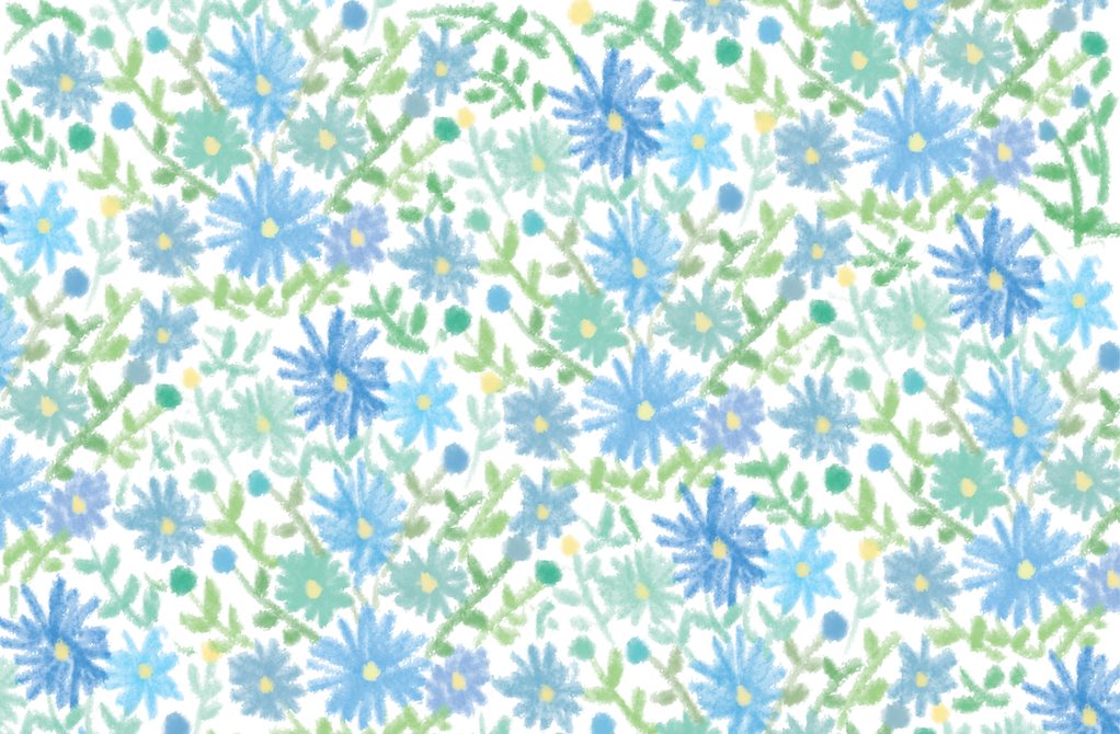 Disposable Placemat Pad - Blue Daisies