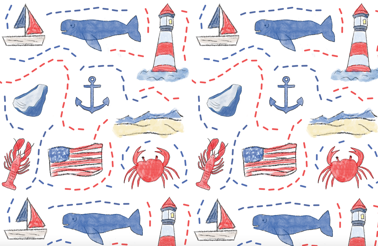Disposable Placemat Pad - Nantucket Summer