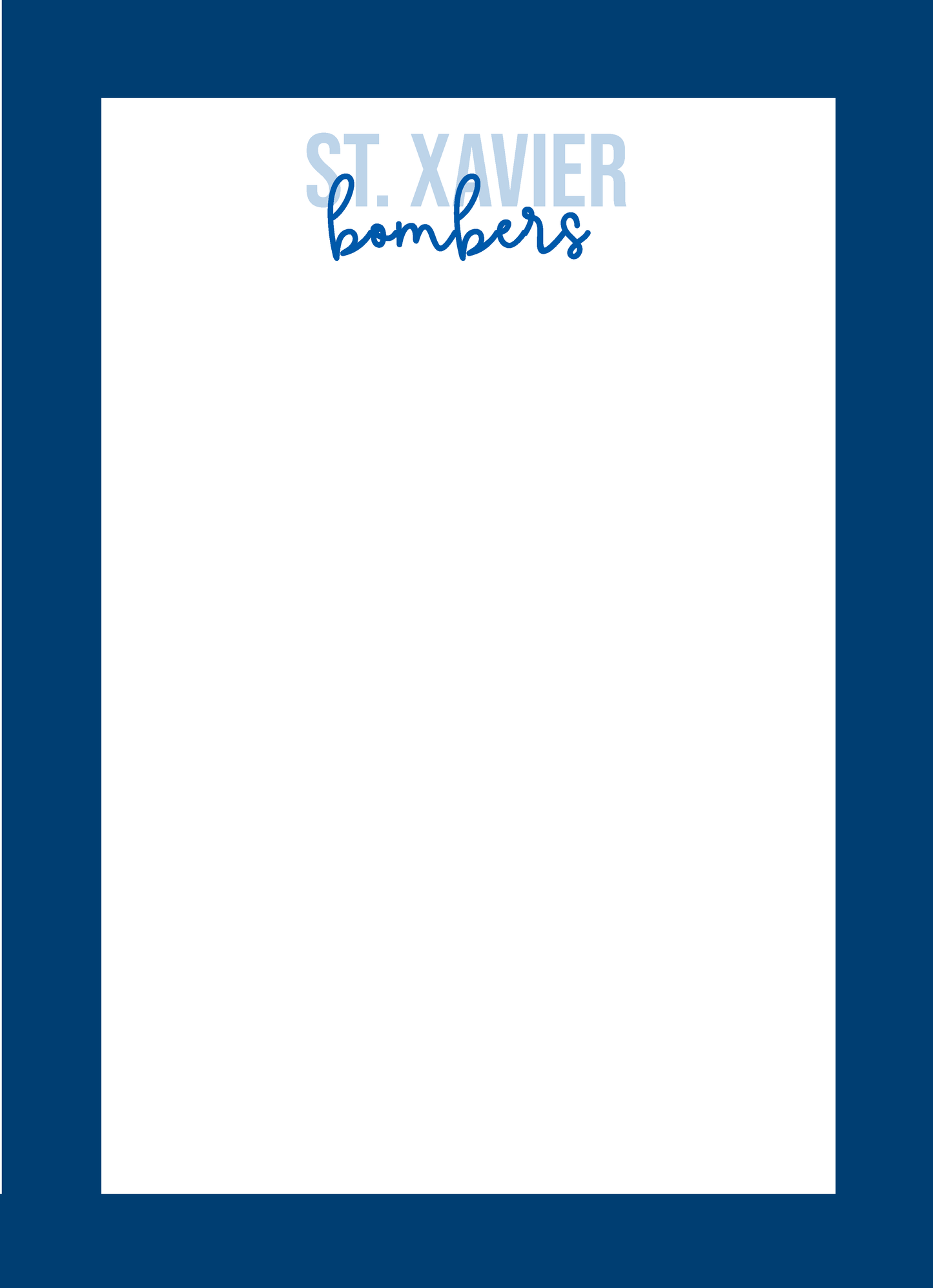 School - School and Mascot Notepad - 5x7