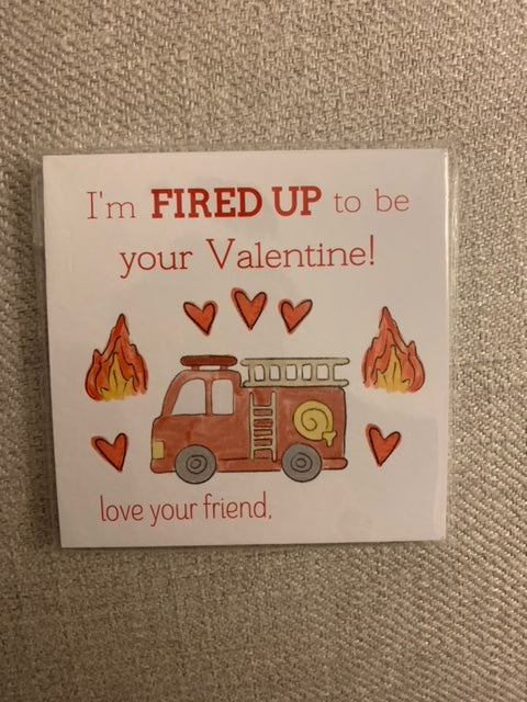 SALE - Firetruck Valentine