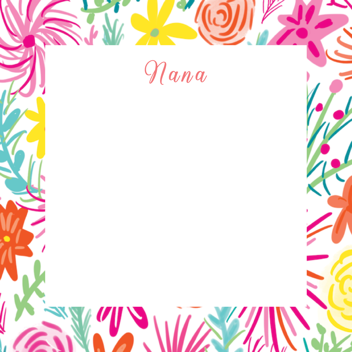 5x5 Floral Notepad Whimsy