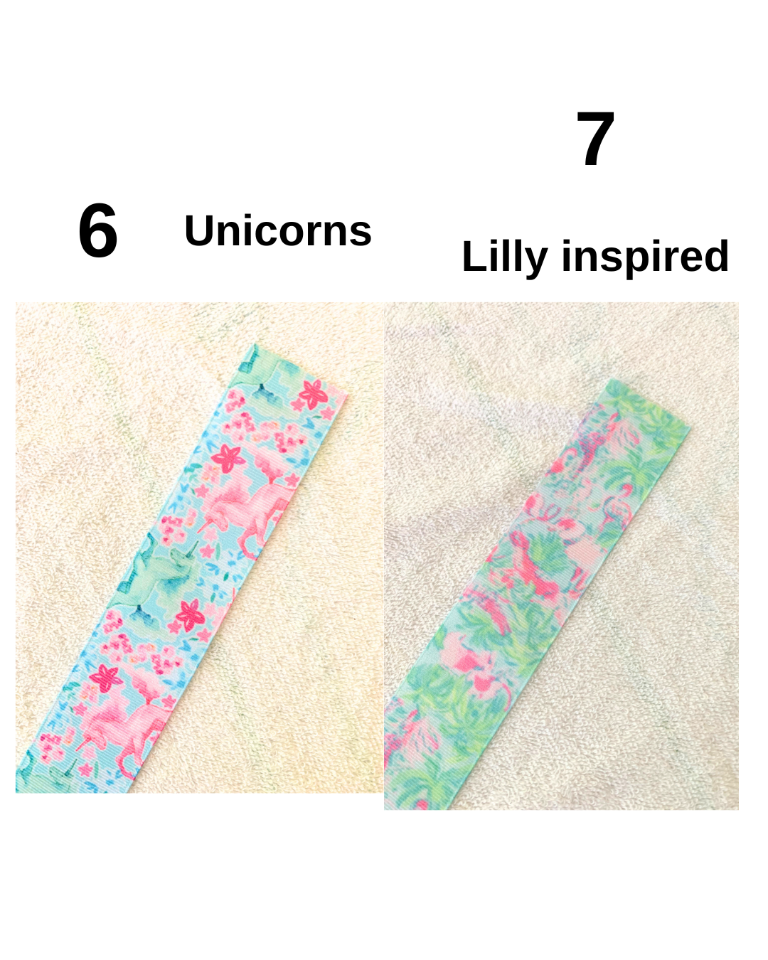 Set of 3 Embroidered Ribbon - Choose Your Design