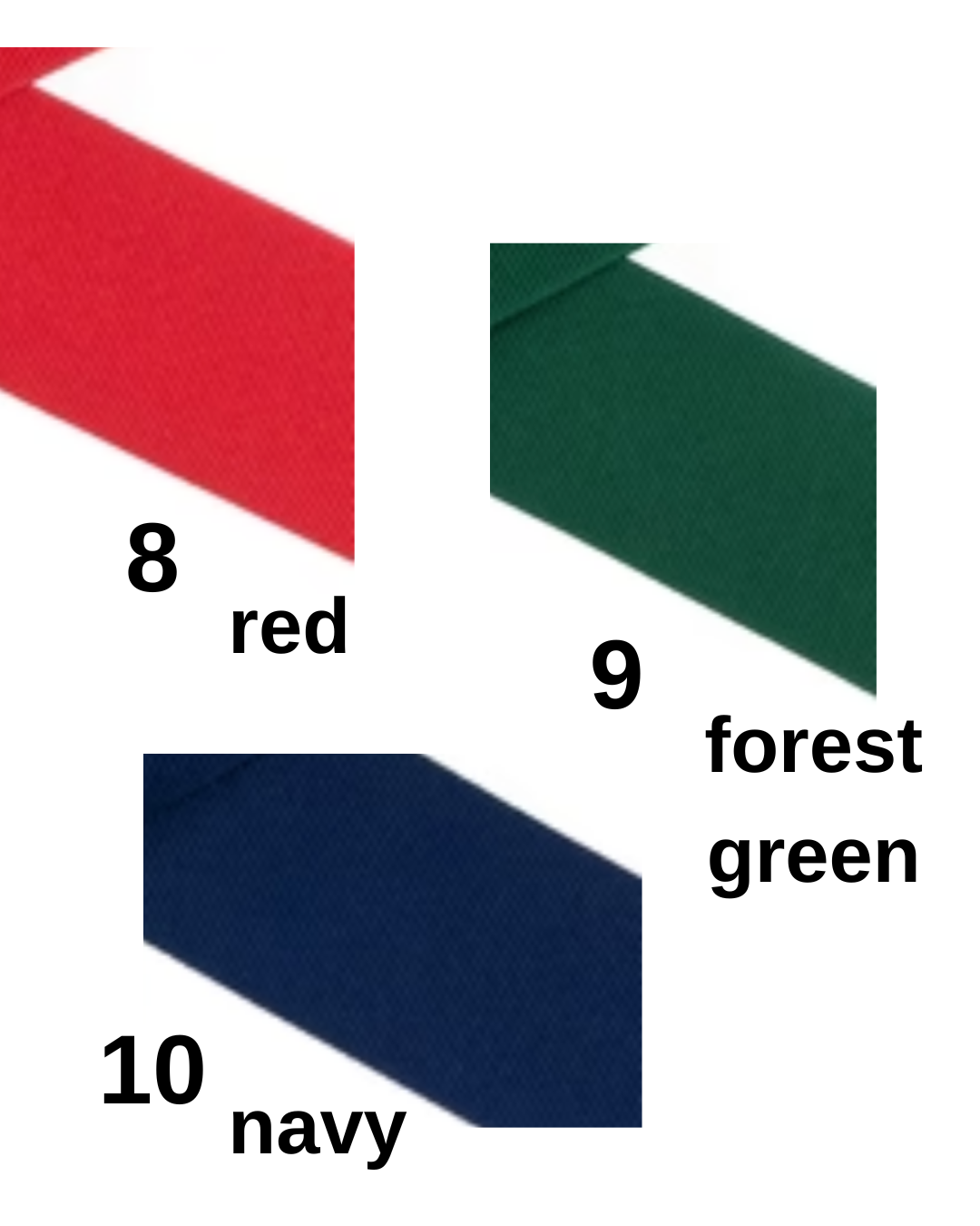 Set of 3 Embroidered Ribbon - Choose Your Design