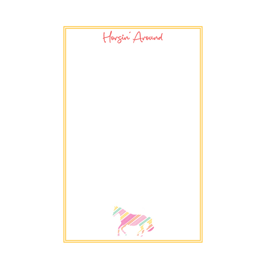 Western Horse Notepad - Colorful Stripes