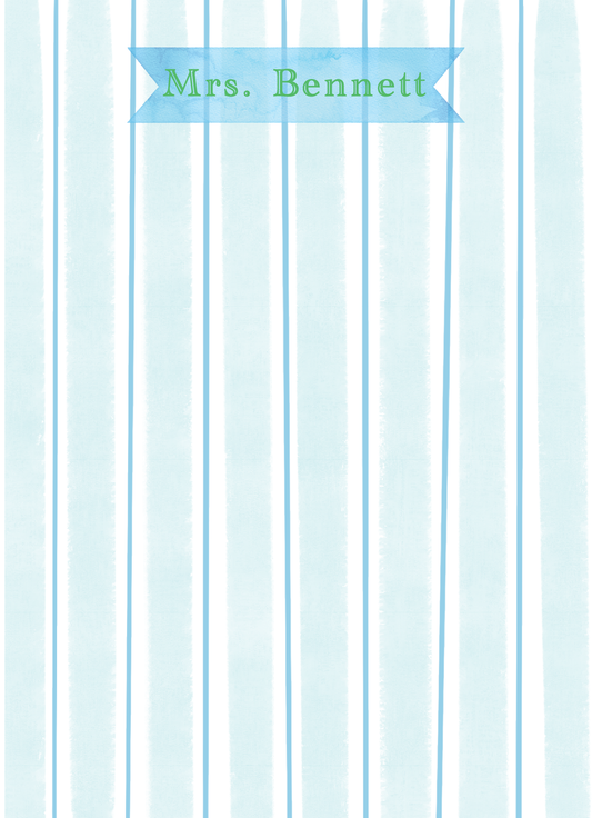 Stripes and Banner Notepad