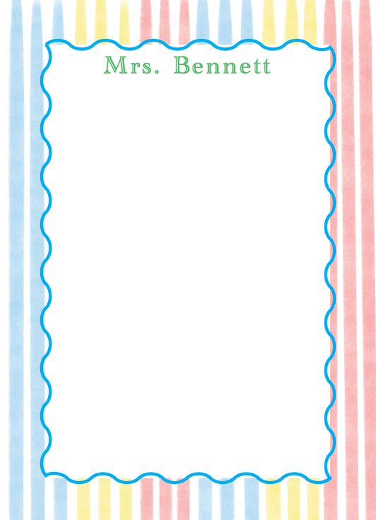 Bright Stripes Notepad