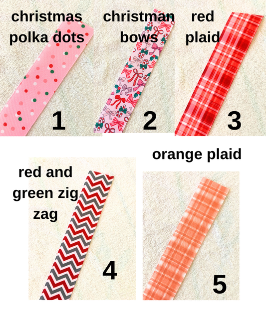 Set of 3 Embroidered Ribbon - Choose Your Design