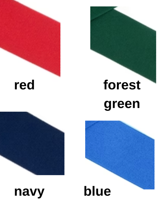 School Colors - Single Ribbon (red, navy, or green)