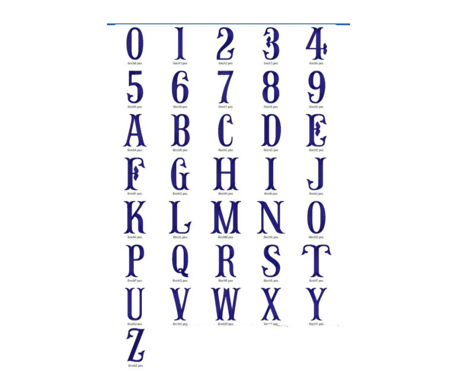 Fishtail font choices for second side of wreath sash. 