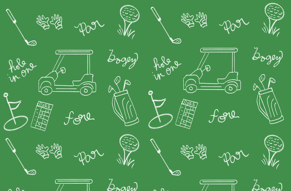 Disposable Placemat Pad - Golf