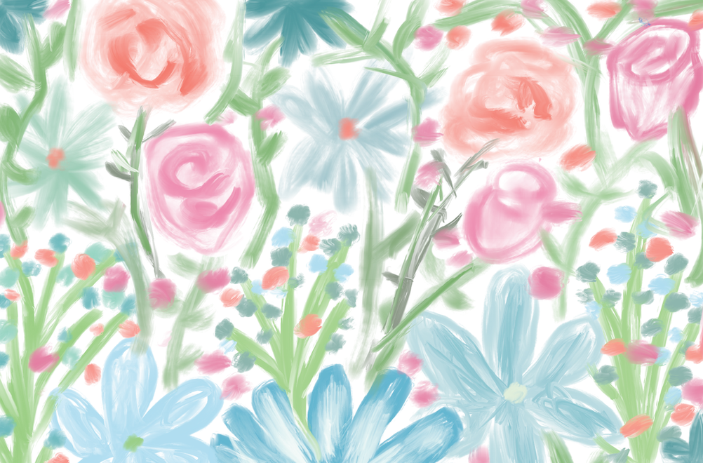 Disposable Placemat Pad - Springy Flowers