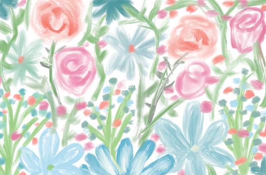 Disposable Placemat Pad - Springy Flowers