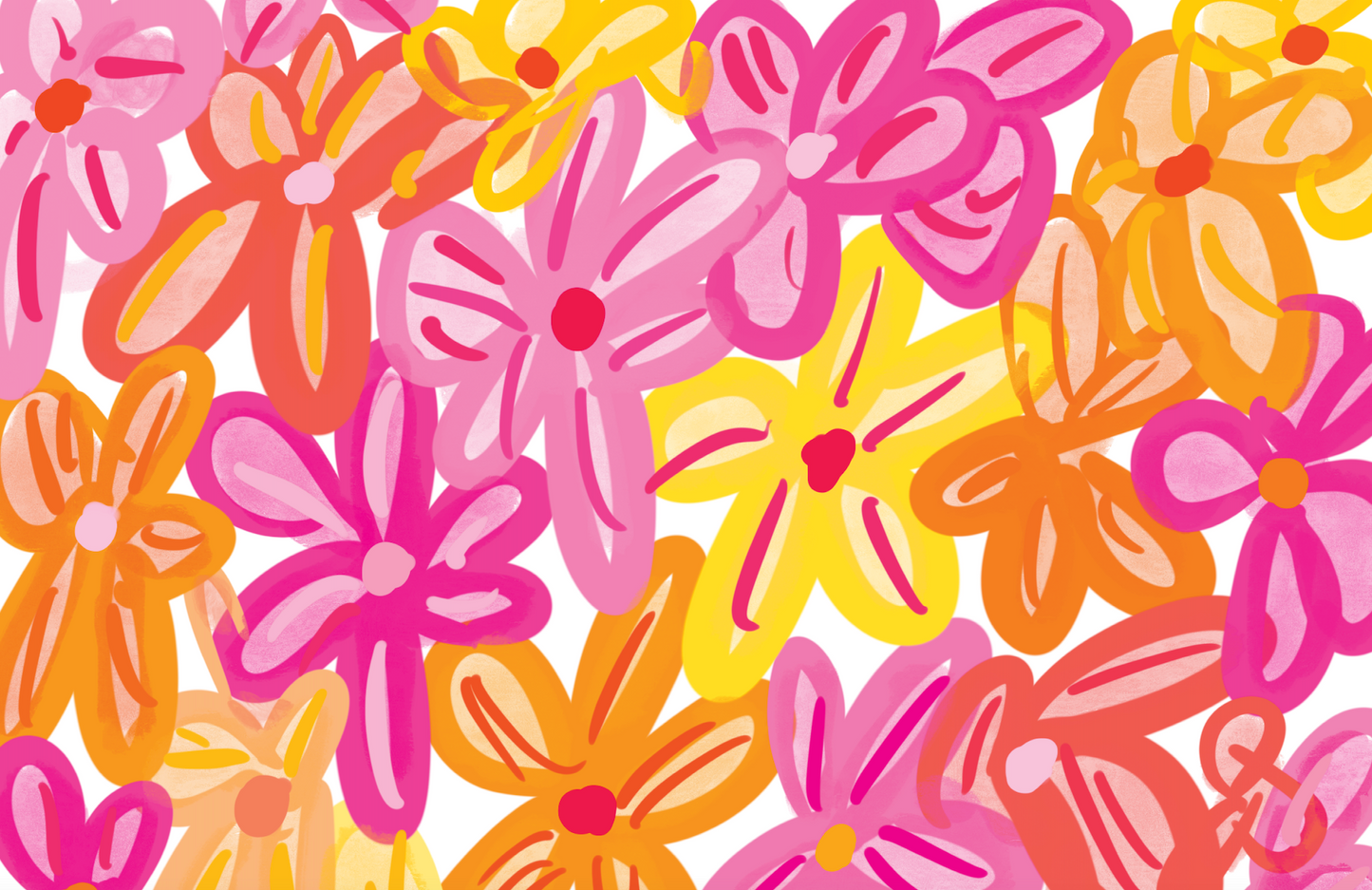 Disposable Placemat Pad - Tropical Flowers