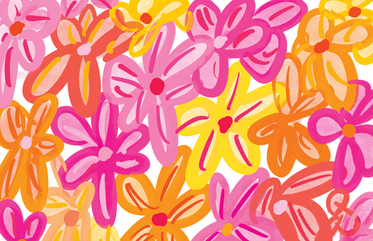 Disposable Placemat Pad - Tropical Flowers
