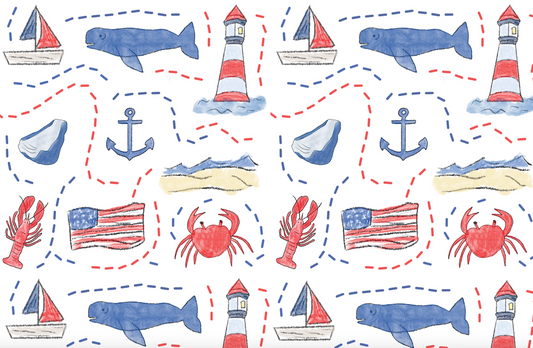 Disposable Placemat Pad - Nantucket Summer