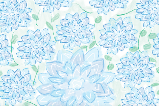 Disposable Placemat Pad - Hydrangeas