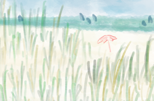 Disposable Placemat Pad - Grassy Beach