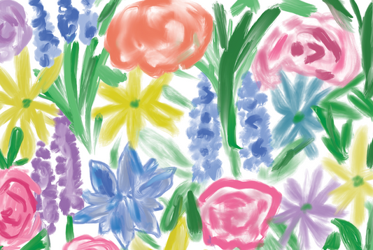Disposable Placemat Pad - Bright and Cheeky Florals