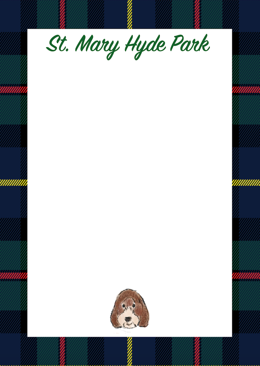 SMS - St. Mary School Regina Rose and Uniform Notepad 5x7
