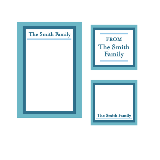 Classic Blues Notepads, Gift Tags, Mini Cards Bundle
