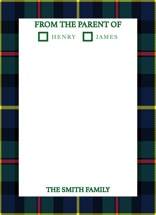 SMS - From the Mom/Parent of Notepad Uniform - 5x7