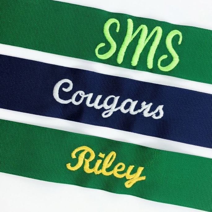 SMS  - Embroidered Hair Ribbon