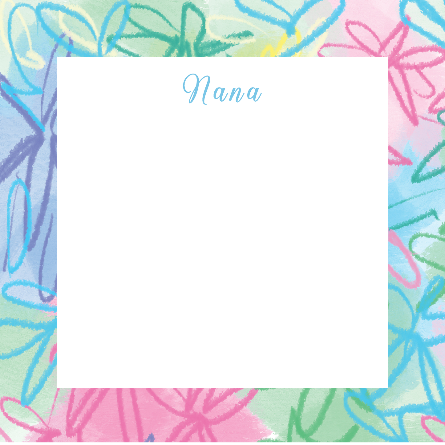 5x5 Floral Notepad Colorful