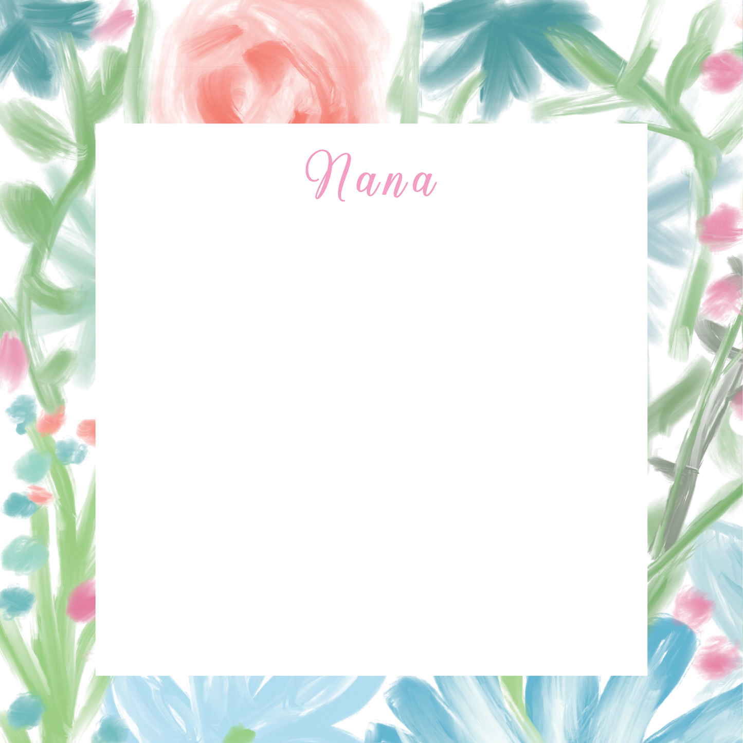 5x5 Floral Notepad Springy